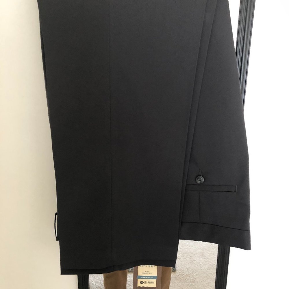 Haggar Plum Gabardine New With Tag Pants 38x30
